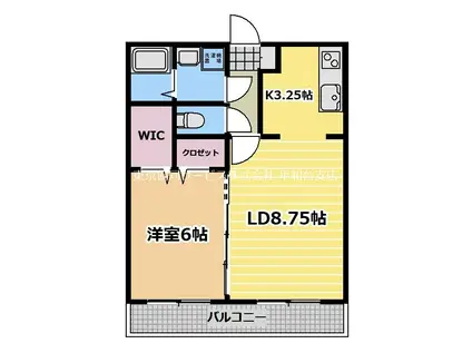 サニーコートD(1LDK/2階)の間取り写真