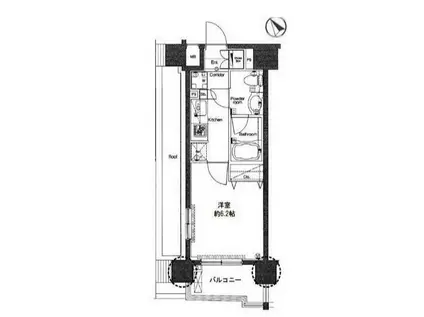SYNEX赤塚駅前(1K/6階)の間取り写真