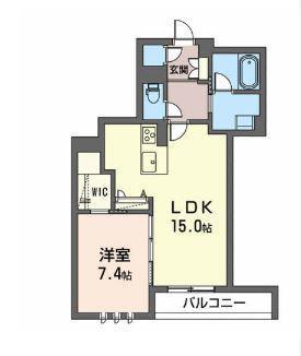 シティプラザ長者(1LDK/1階)の間取り写真