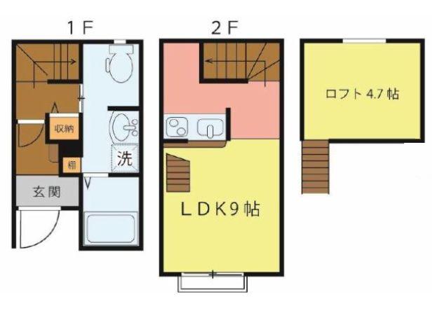 シェルメゾン土樋(1LDK/1階)の間取り写真
