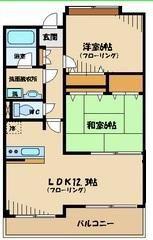パーク エレガンス K.T(2LDK/1階)の間取り写真