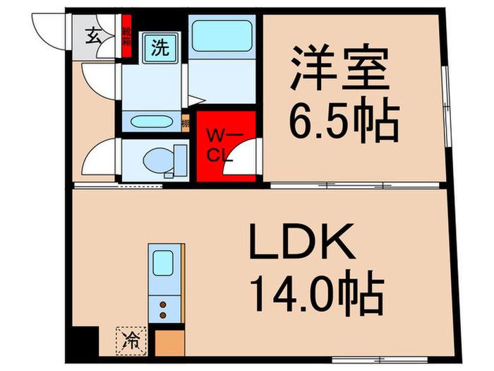 VISTA要町(1LDK/1階)の間取り写真