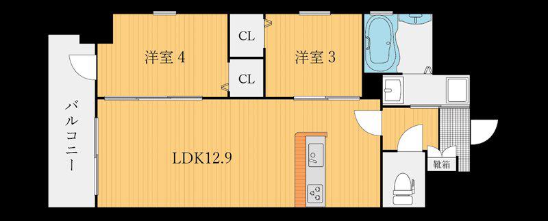 プレジデンスざ京(1SLDK/12階)の間取り写真