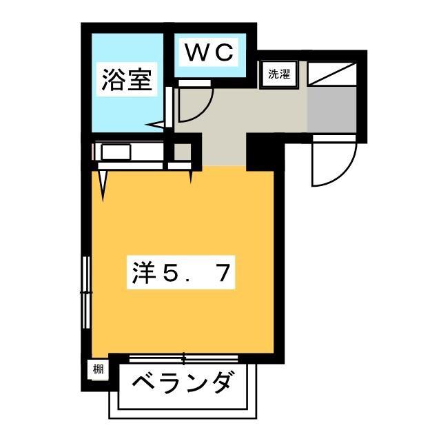 丸栄コーポ(ワンルーム/2階)の間取り写真