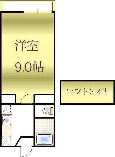 クラッシーナ柴田D棟(1K/1階)の間取り写真