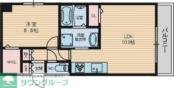 アマービレ中島(1LDK/3階)の間取り写真