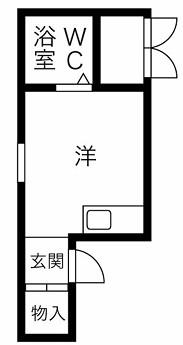 アパートメント東成II(ワンルーム/3階)の間取り写真