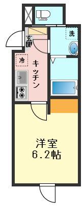 KEI新小岩(1K/3階)の間取り写真