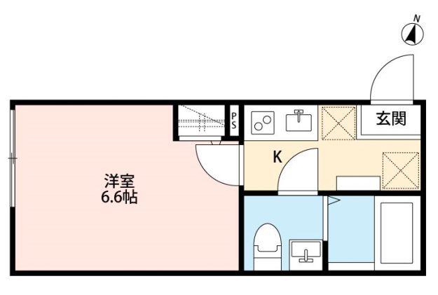 CRECIA梅田(1K/1階)の間取り写真