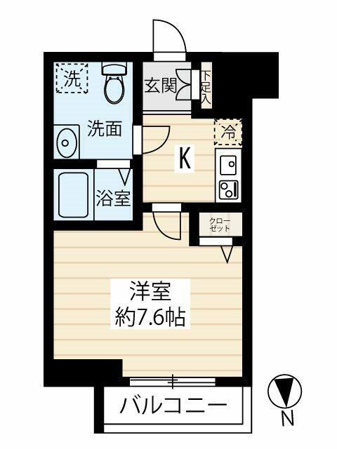SQUARE CITY KITAMAGOME(1K/3階)の間取り写真