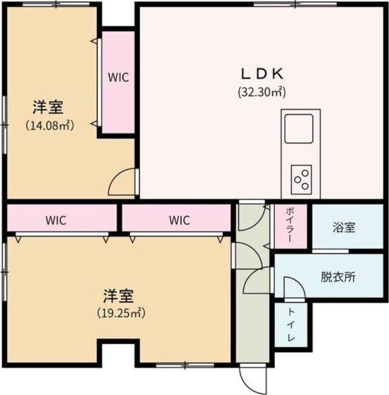 メゾン平岸エトワール(2LDK/3階)の間取り写真