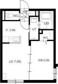 S-RESIDENCE桑園イースト(1LDK/1階)の間取り写真