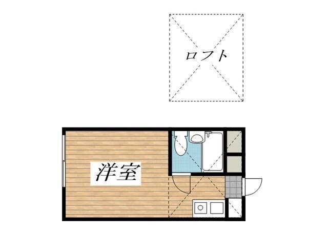 ローリエ相模大野(ワンルーム/2階)の間取り写真