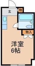 グリーンヴィレッジ(ワンルーム/2階)の間取り写真