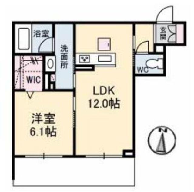 エムズ グアナファト(1LDK/1階)の間取り写真