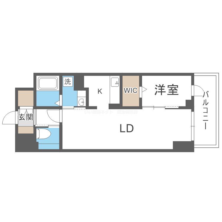 LASANTE梅田北(1LDK/7階)の間取り写真