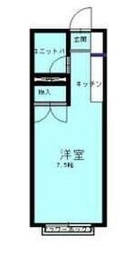 エステートピア汐ノ宮(ワンルーム/2階)の間取り写真