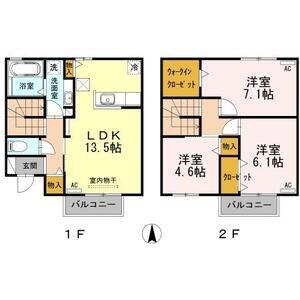OIST(3LDK/1階)の間取り写真