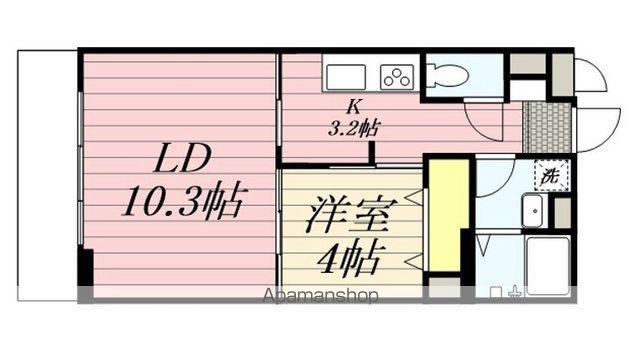 GRAND NINE南宮崎(1LDK/1階)の間取り写真