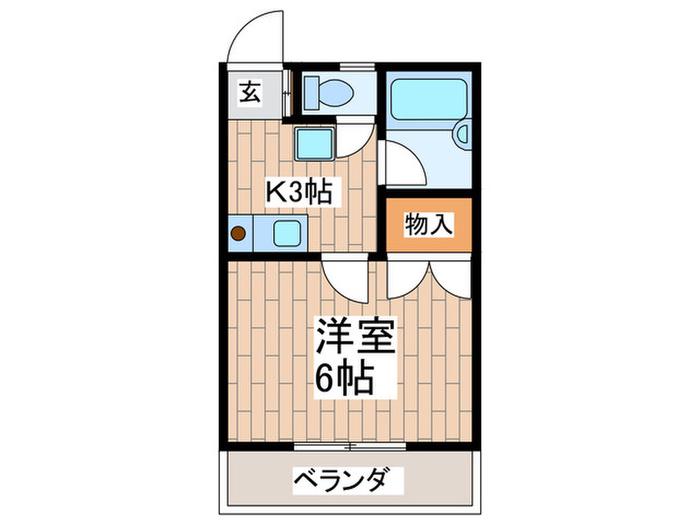 パストラルピア(1K/1階)の間取り写真