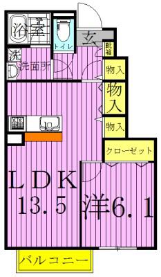 MANOIR LOUERマノワール ルーエ(1LDK/1階)の間取り写真