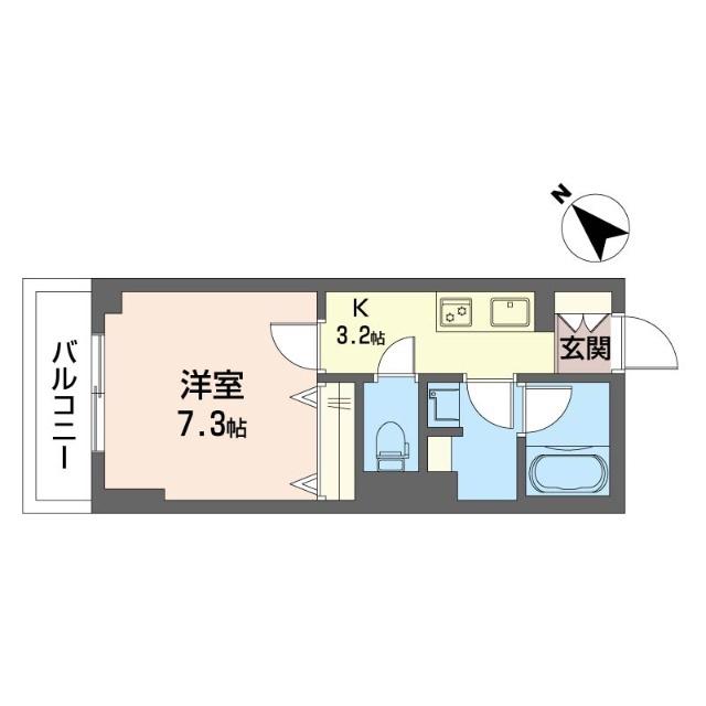 市原市八幡シャーメゾン(1K/2階)の間取り写真