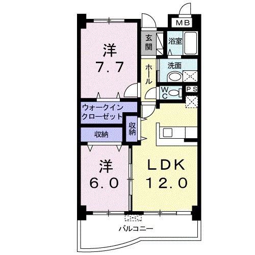 サンライトC(2LDK/1階)の間取り写真