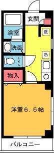 WAVE湘南(1K/2階)の間取り写真