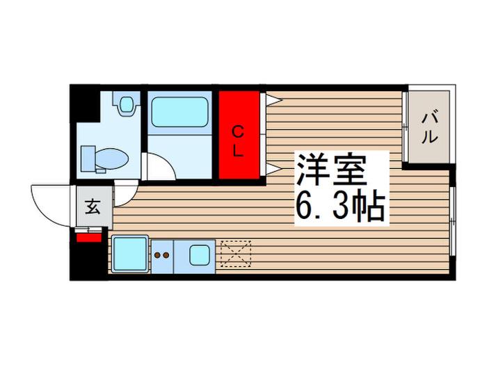 MOANA COURT KITAAYASE(ワンルーム/1階)の間取り写真