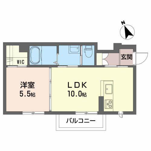 ステラYJS(1LDK/2階)の間取り写真