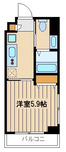 リビナ奥村(1K/3階)の間取り写真