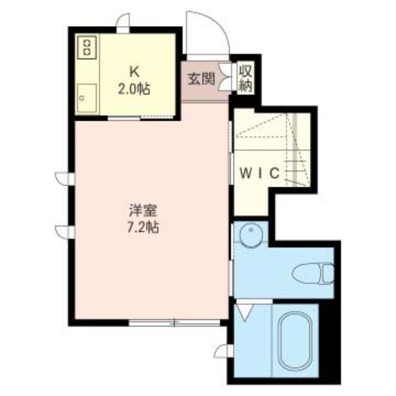 メゾンリブレ(1K/1階)の間取り写真
