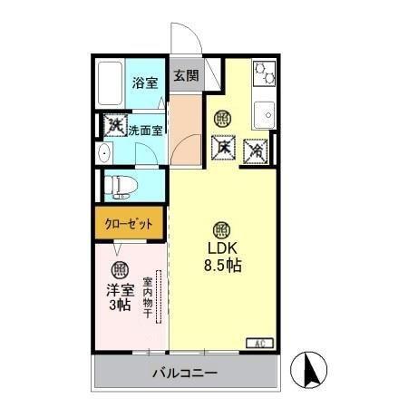 ライデンハイツII(1LDK/1階)の間取り写真