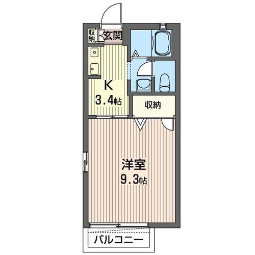 ピュアシャトレ(1K/2階)の間取り写真