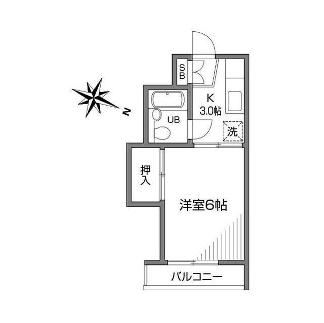 エクセル田中PART1-女性限定-(1K/2階)の間取り写真