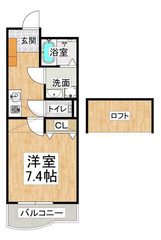 神戸アスタカレッジハイツ(1K/10階)の間取り写真
