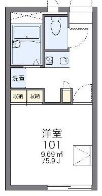 レオパレスシエル・与野(1K/2階)の間取り写真