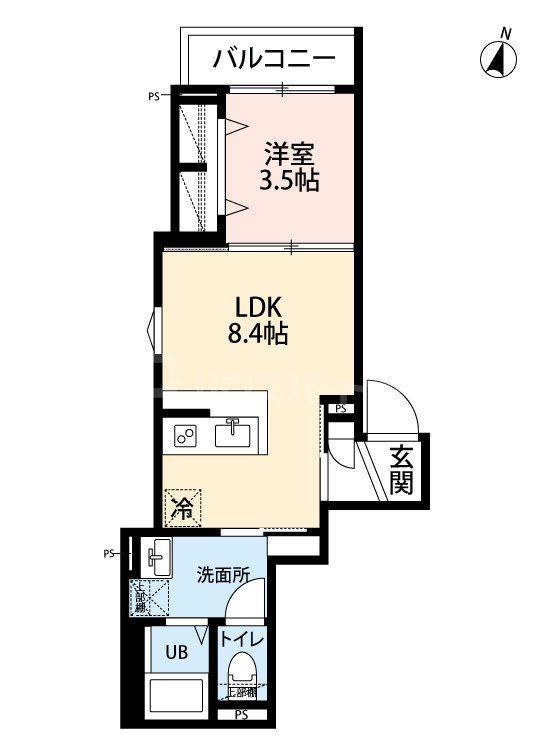 ROBOT HOME 薬園台(1LDK/2階)の間取り写真