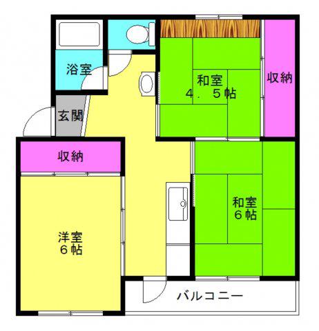 石守C-11(3K/1階)の間取り写真