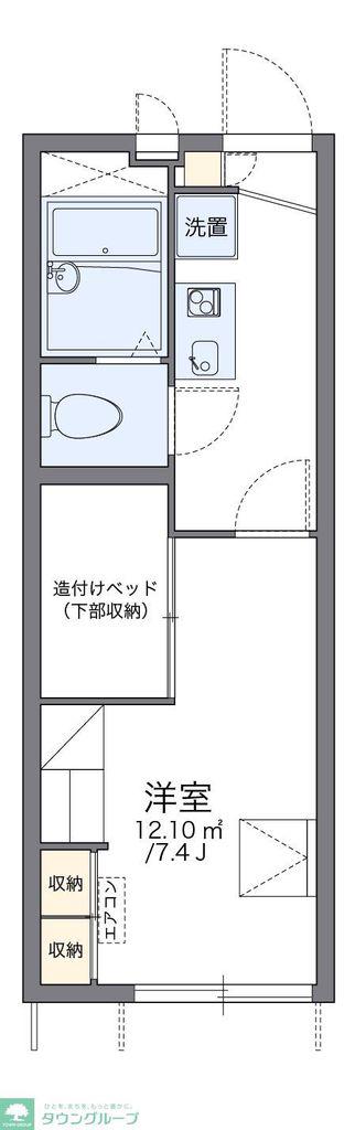 レオパレスBAY LEAF(1K/1階)の間取り写真