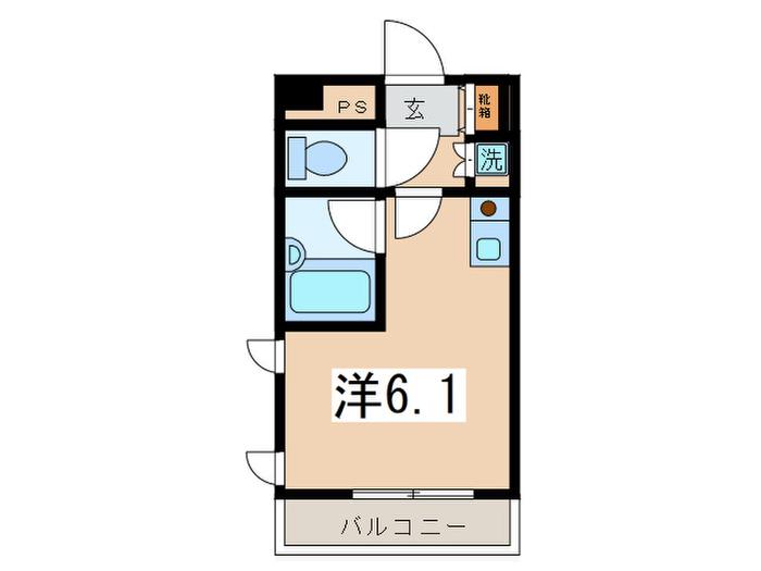 オセアン湘南台(ワンルーム/10階)の間取り写真