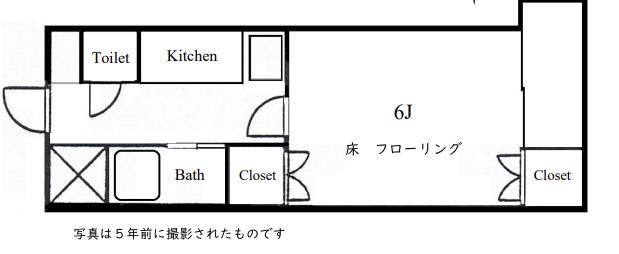 ロマンコーポ(1K/1階)の間取り写真