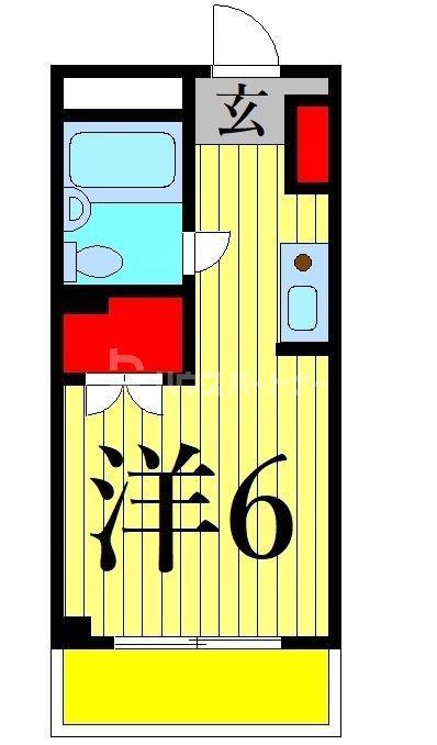 エスクロープラザ(ワンルーム/3階)の間取り写真