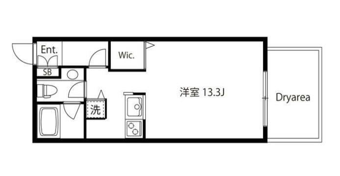 アーバンコート淵野辺壱番館(ワンルーム/B1階)の間取り写真