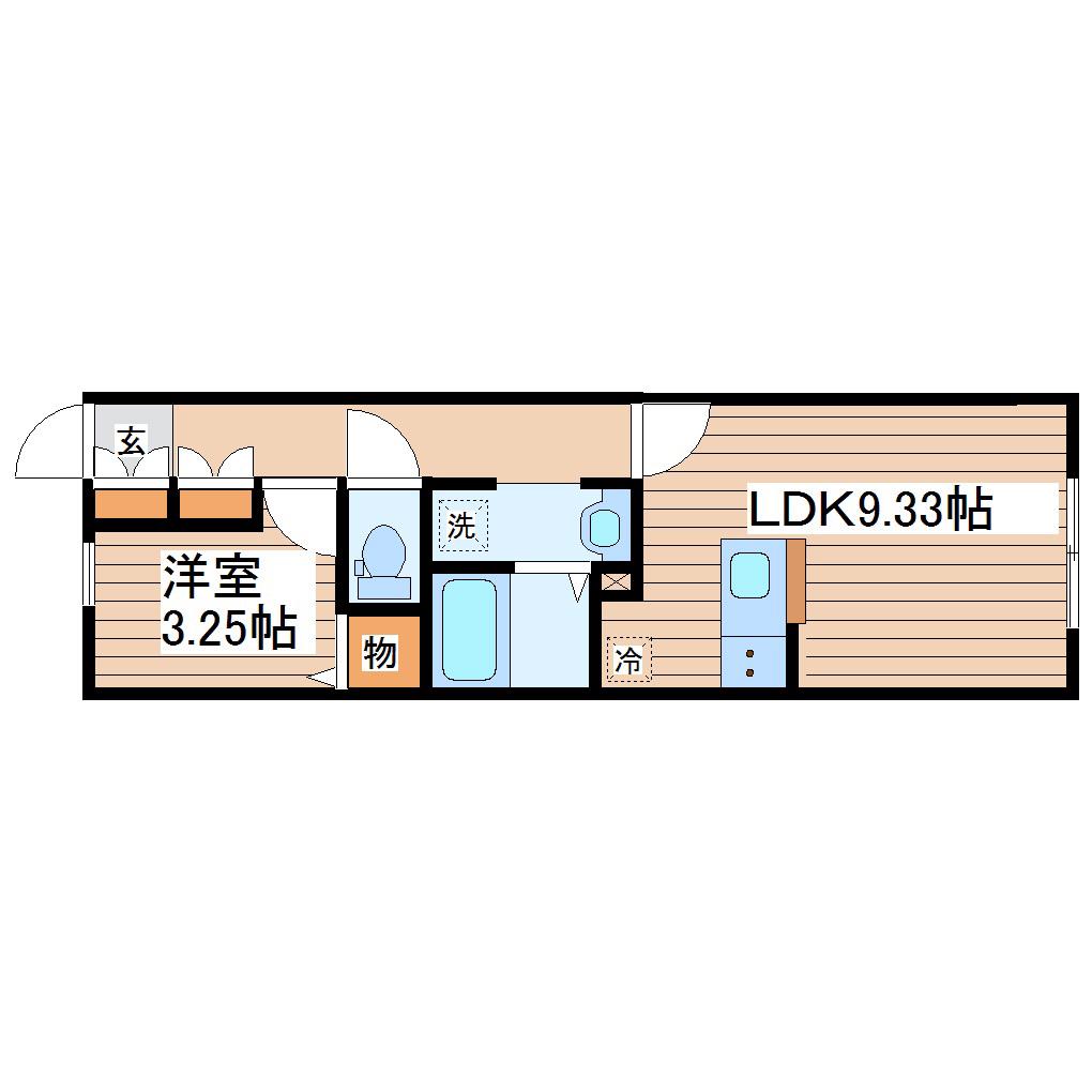 メゾン・ド・ミーレ(1LDK/2階)の間取り写真