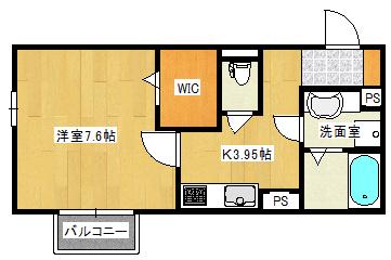 セジュールソフィア(1K/2階)の間取り写真