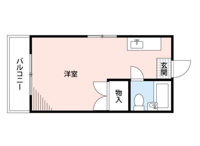 フォンテーヌ西新(ワンルーム/3階)の間取り写真