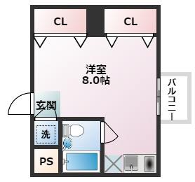 TOZAWAコート(ワンルーム/2階)の間取り写真