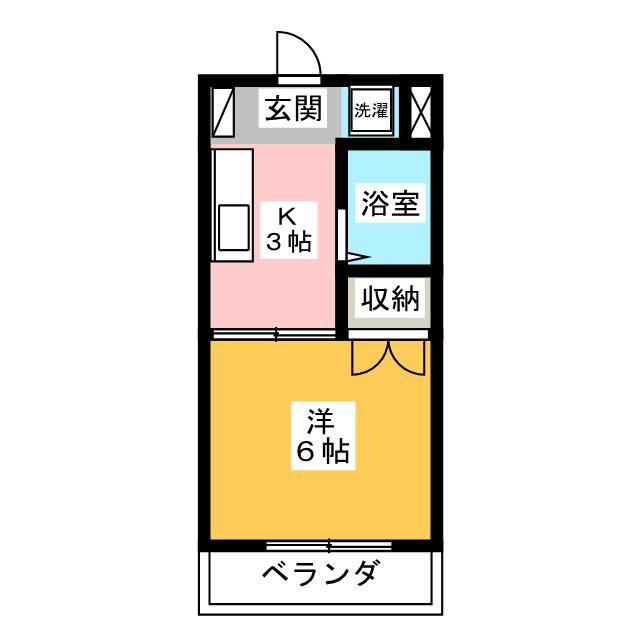 ハイツAZUMI(1K/2階)の間取り写真