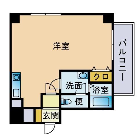 マインド鳥飼(ワンルーム/5階)の間取り写真